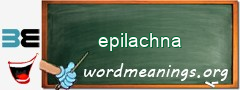 WordMeaning blackboard for epilachna